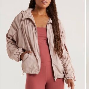 Zella Travel Lite Ruched Jacket Pink Fawn
